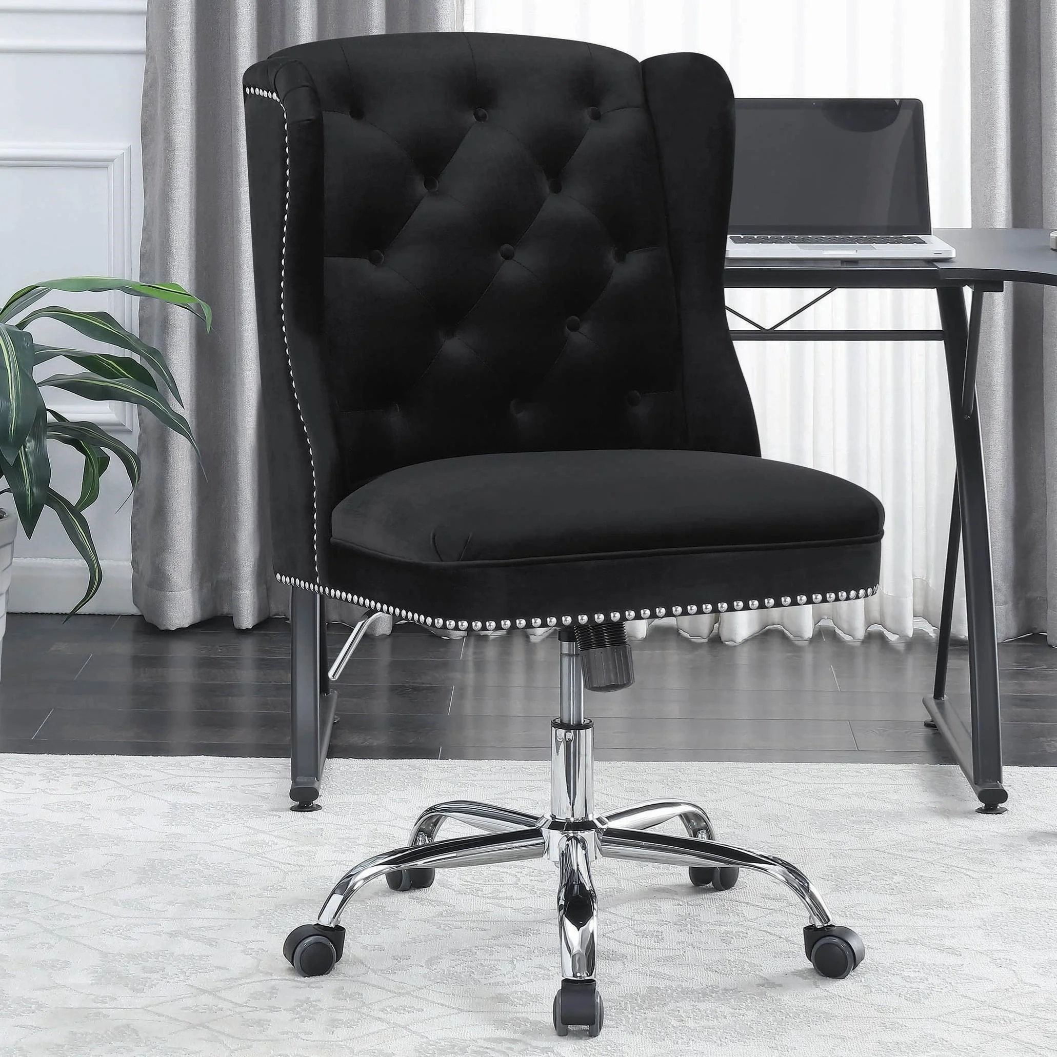 Coaster Office Chairs 801995 Wingback Office Chair with Tufted Back Suburban Furniture Chair